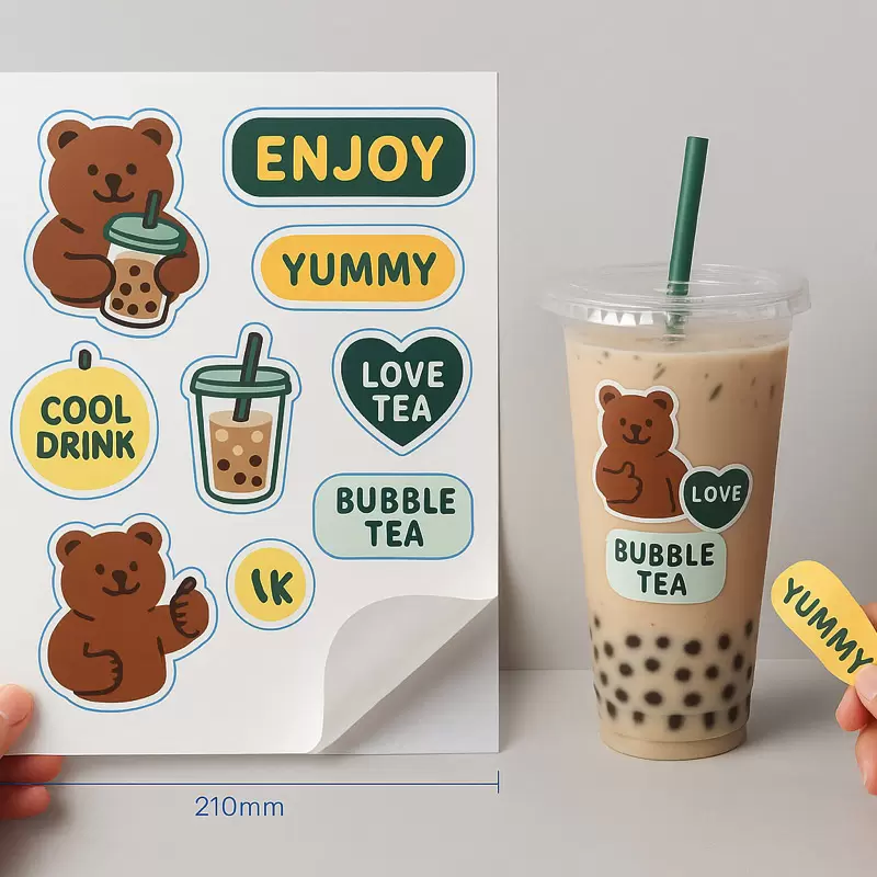 饮品杯标可移除标签解决方案