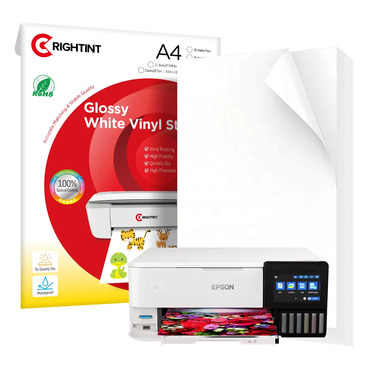 100mic 珠光膜（水胶） RC0307W24 A4/A3